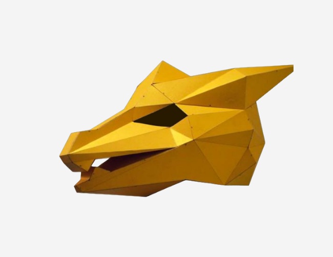 Máscara dragón amarillo